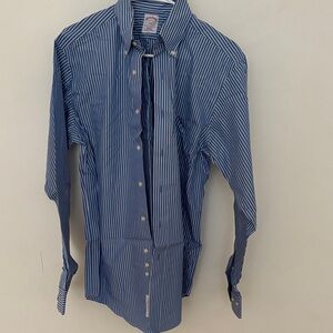 Brooks Brothers Navy Striped Button Down Shirt